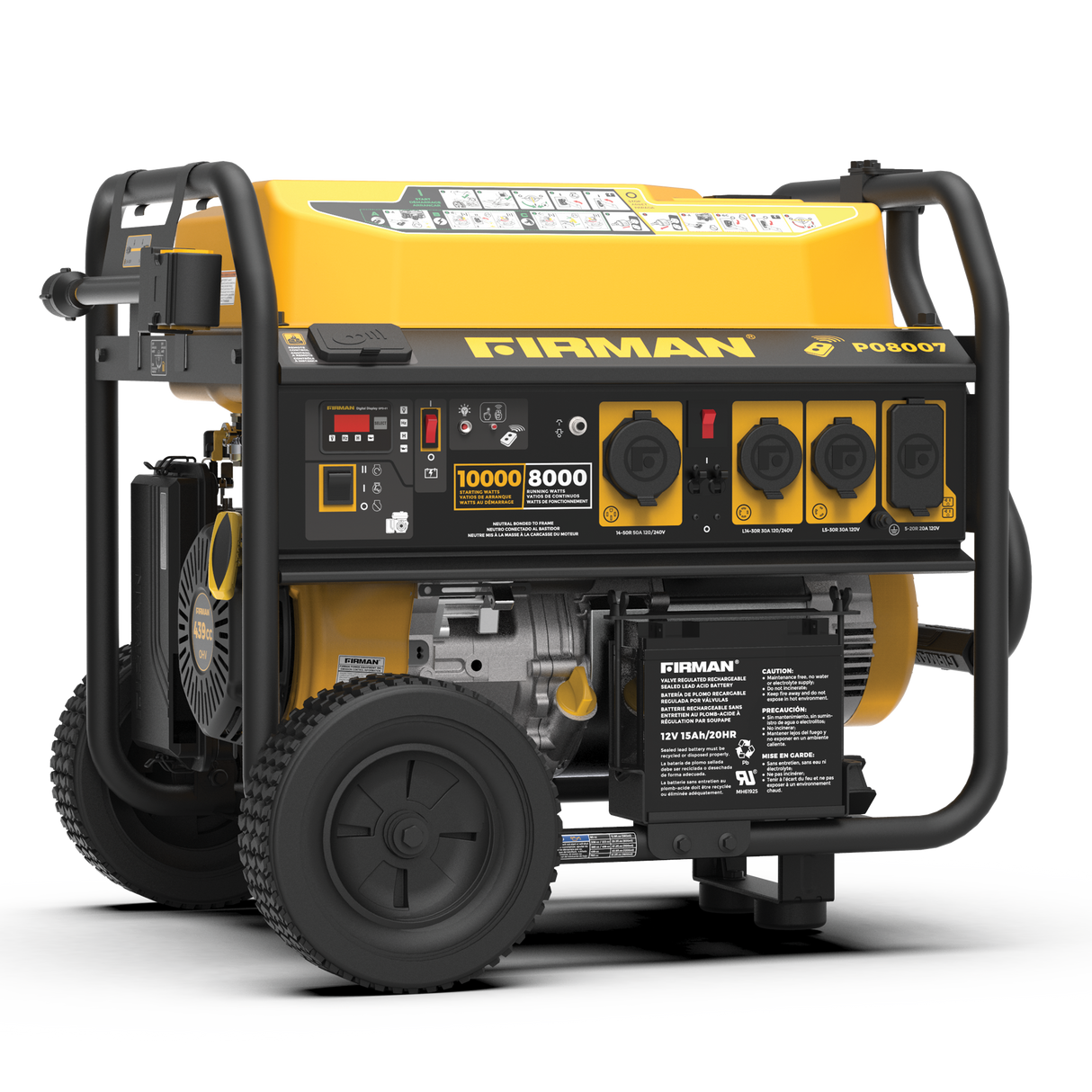 Gas Portable Generator 10000W Remote Start 120/240V