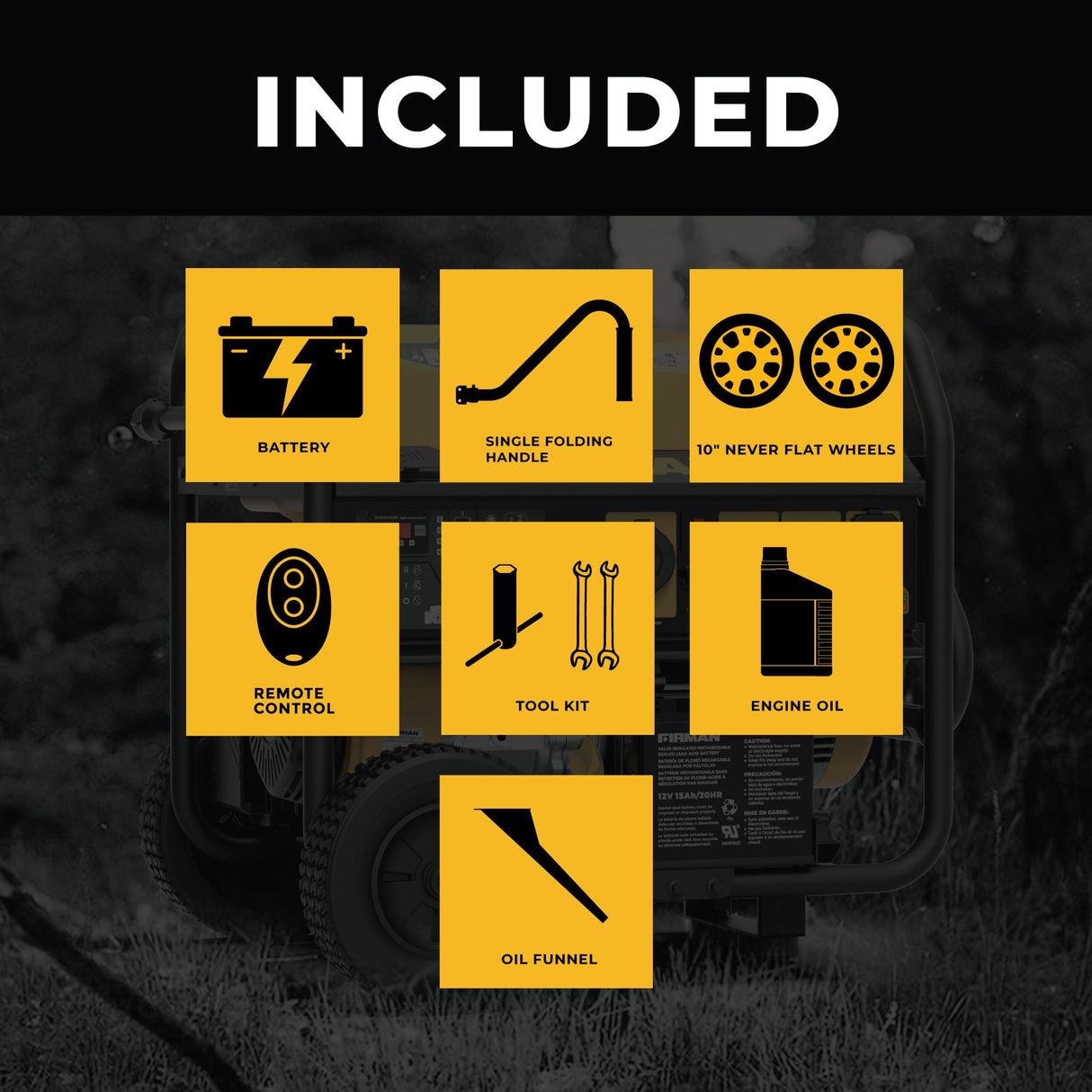 Gas Portable Generator 10000W Remote Start 120/240V