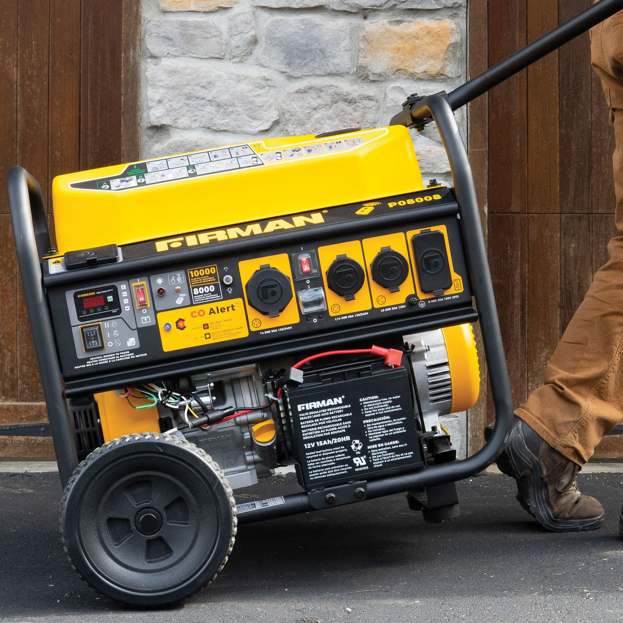 Gas Portable Generator 10000W Remote Start 120/240V with CO Alert