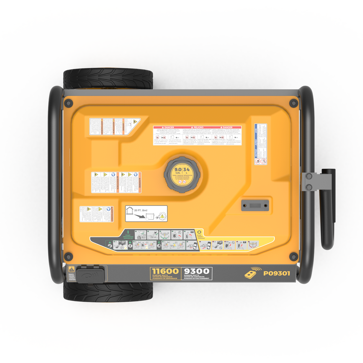 Gas Portable Generator 11600W Remote Start 120/240V