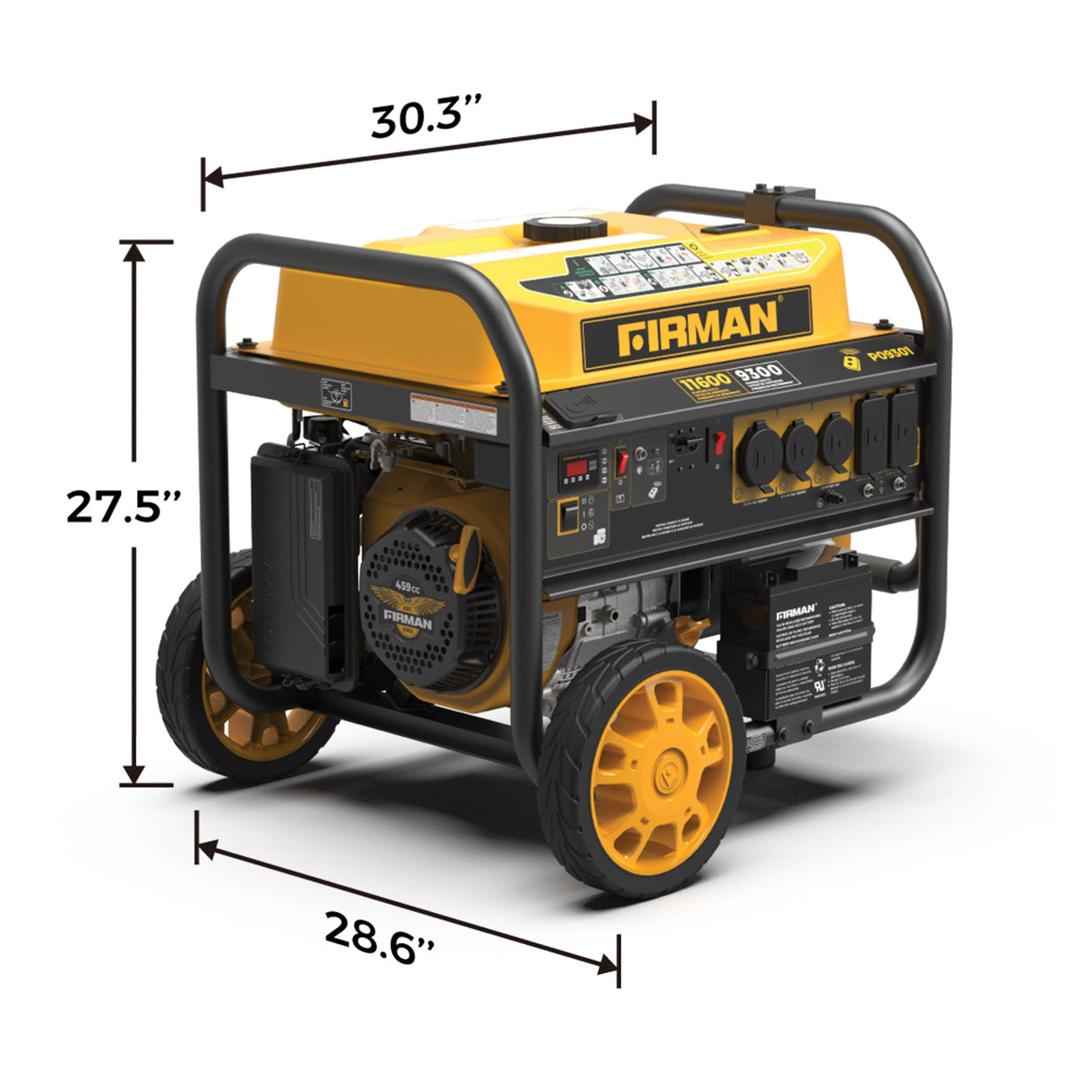 Gas Portable Generator 11600W Remote Start 120/240V