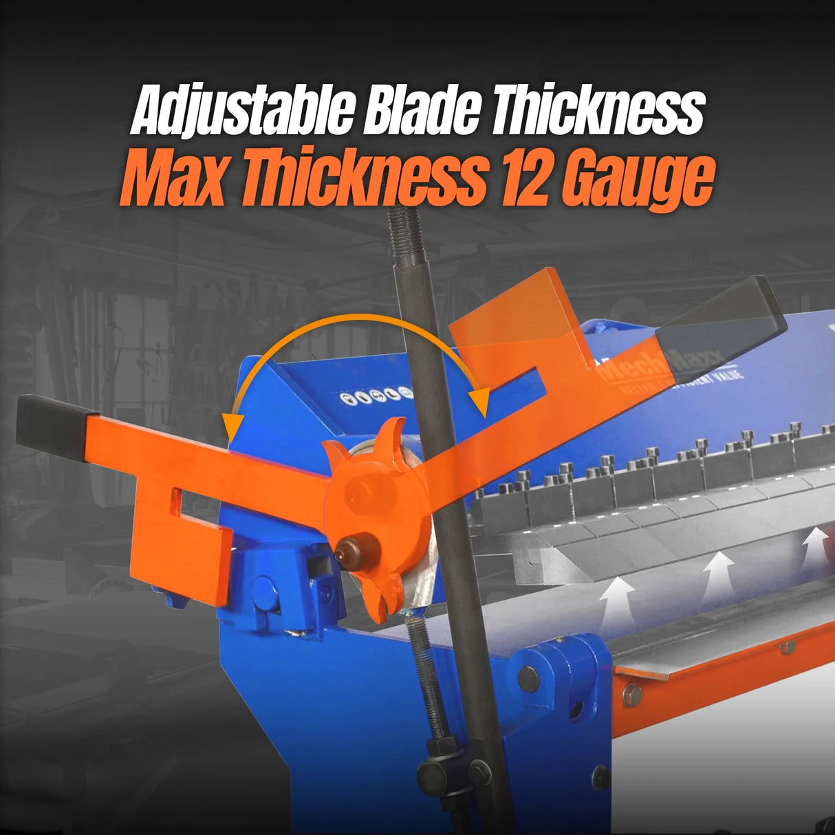 MechMaxx 48” Manual Pan and Box Brake - Heavy Duty, Durable Construction, 12 Gauge Mild Steel, 135° Bending Angle, Individual Bending Fingers" PB4812