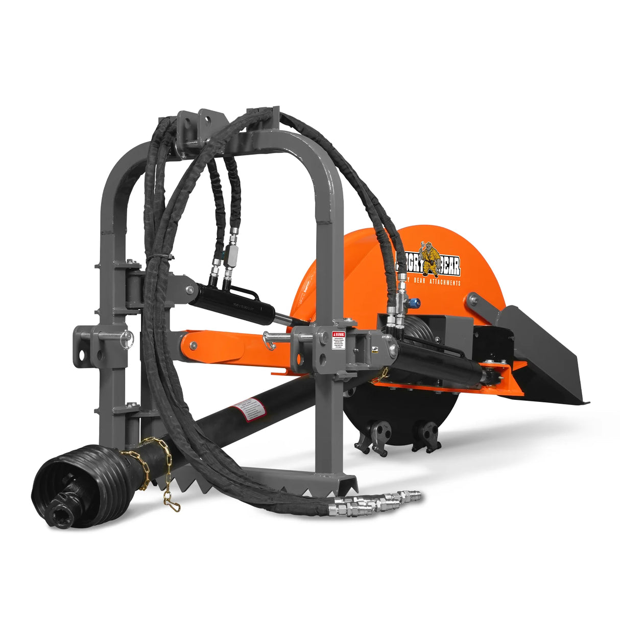 24'' Cutting Wheel Hydraulic Cylinders Stump Grinder, (PTO Shaft Included with Slip Clutch) , 35-60hp, TSG61