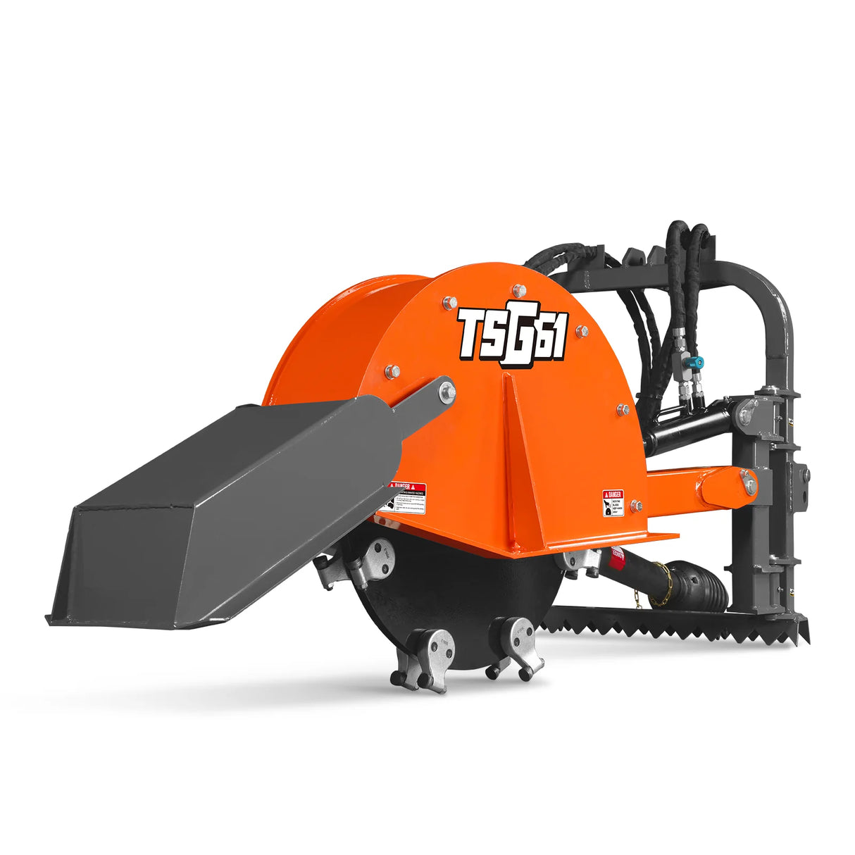 24'' Cutting Wheel Hydraulic Cylinders Stump Grinder, (PTO Shaft Included with Slip Clutch) , 35-60hp, TSG61