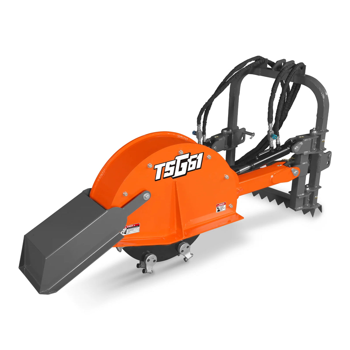 24'' Cutting Wheel Hydraulic Cylinders Stump Grinder, (PTO Shaft Included with Slip Clutch) , 35-60hp, TSG61