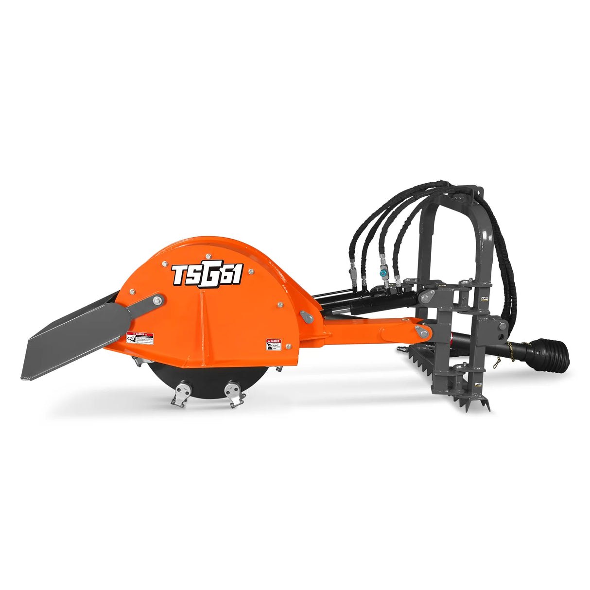 24'' Cutting Wheel Hydraulic Cylinders Stump Grinder, (PTO Shaft Included with Slip Clutch) , 35-60hp, TSG61