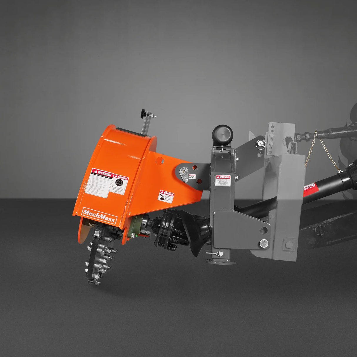 MechMaxx 3-Point PTO Stump Grinder with 44 Carbide Teeth (PTO Shaft Included with Slip Clutch), for 35-80HP Tractor, SG28 – Orange
