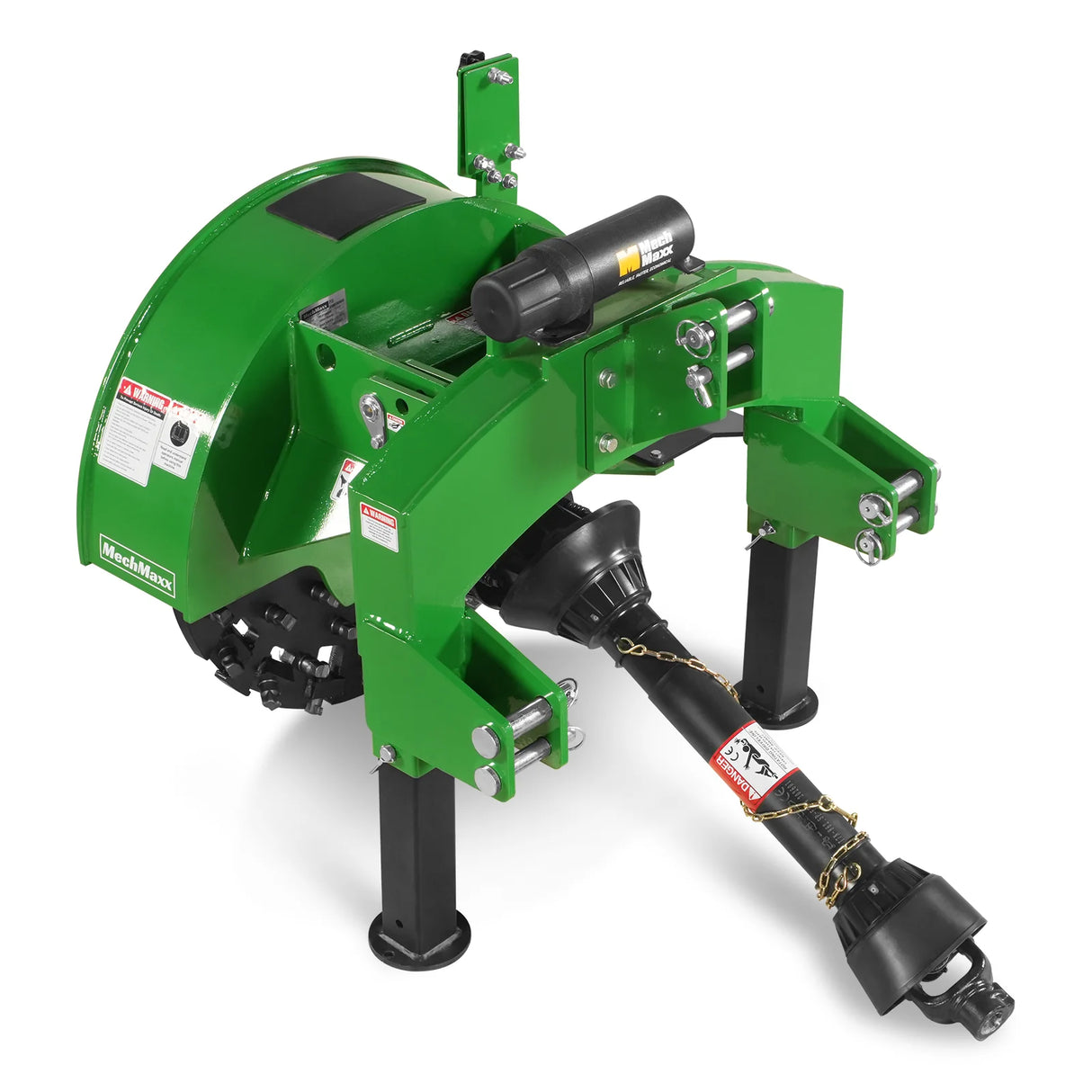 MechMaxx 3-Point PTO Stump Grinder with 44 Carbide Teeth (PTO Shaft Included with Slip Clutch), for 35-80HP Tractor, SG28 – Green