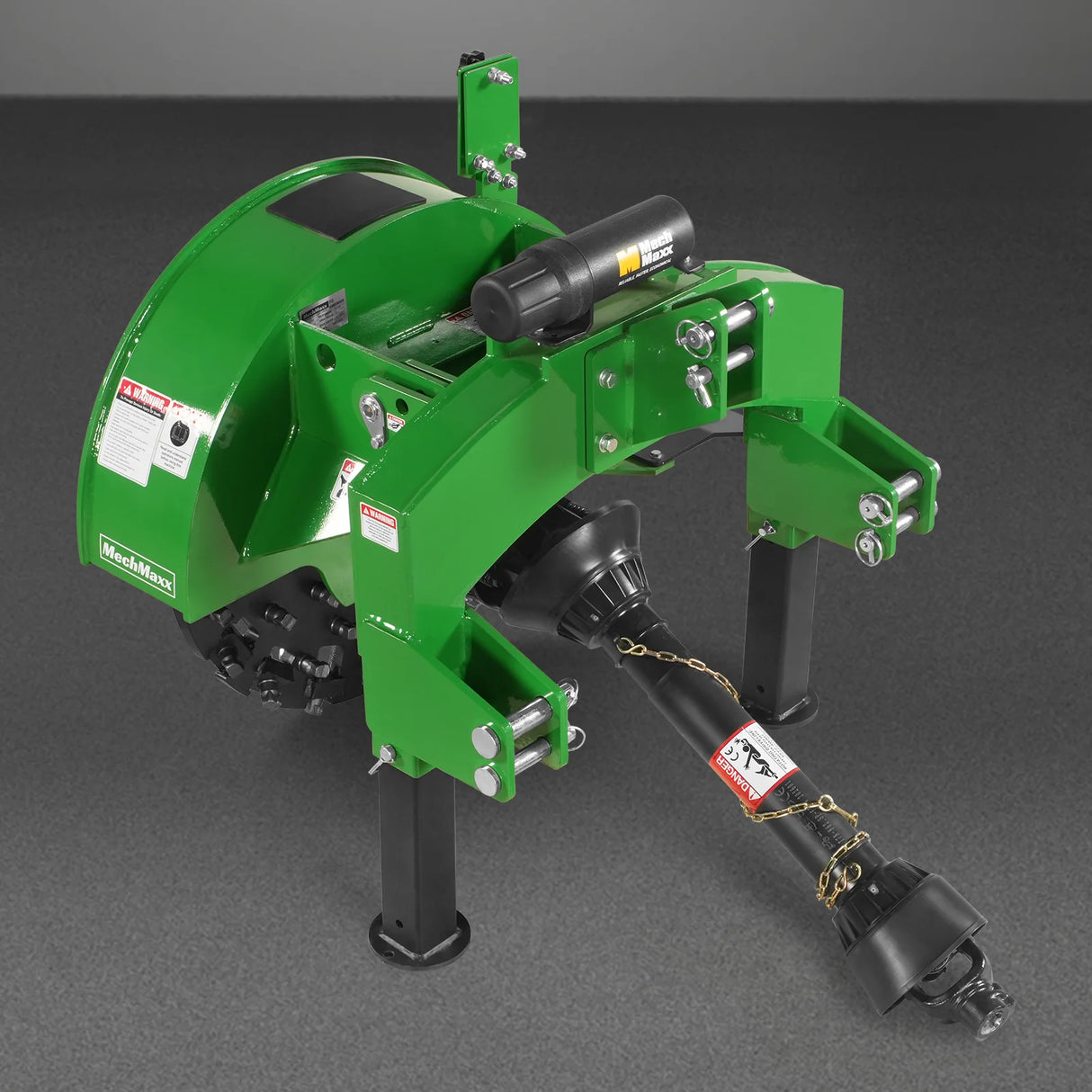 MechMaxx 3-Point PTO Stump Grinder with 44 Carbide Teeth (PTO Shaft Included with Slip Clutch), for 35-80HP Tractor, SG28 – Green
