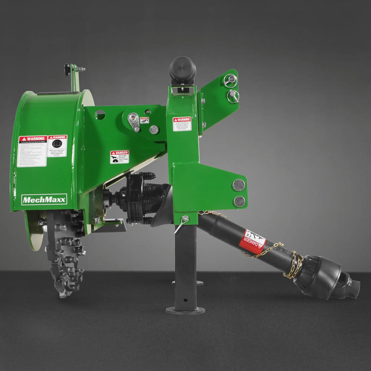 MechMaxx 3-Point PTO Stump Grinder with 44 Carbide Teeth (PTO Shaft Included with Slip Clutch), for 35-80HP Tractor, SG28 – Green
