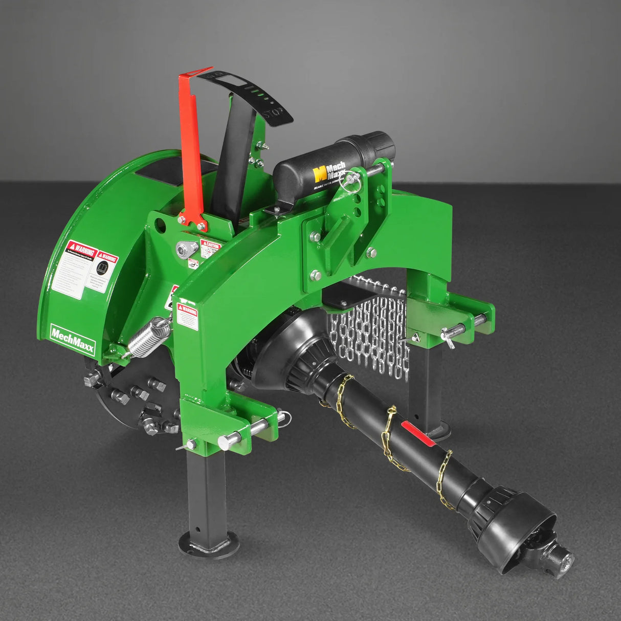 MechMaxx 3-Point PTO Stump Grinder with 34 Carbide Teeth (PTO Shaft Included with Slip Clutch), for 15-45HP Tractor, SG24PRO – Green