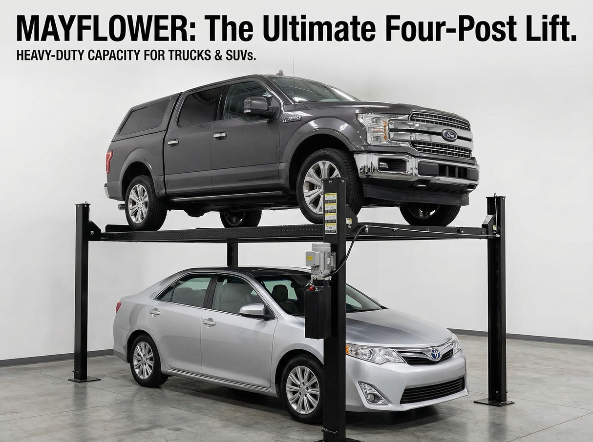 Mayflower Blacksmith Heavy Duty Four Post Lift Car lift Storage Service Pro 8000