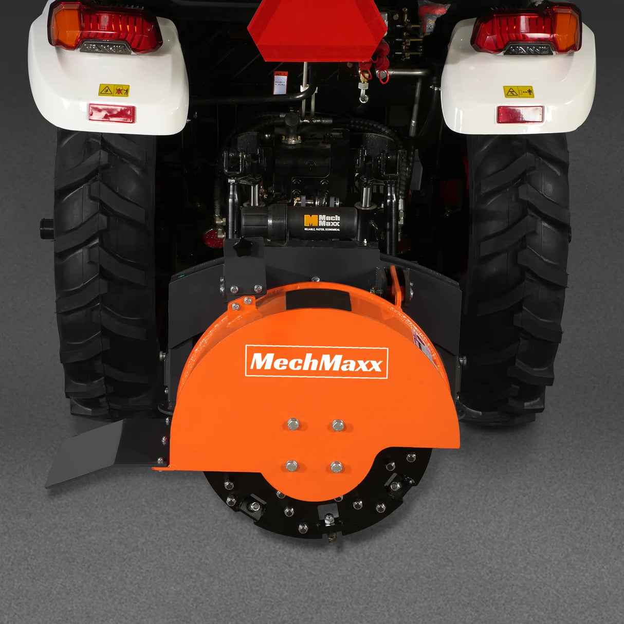 MechMaxx 3-Point PTO Stump Grinder with 34 Carbide Teeth (PTO Shaft Included with Slip Clutch), for 15-45HP Tractor, SG24 – Orange