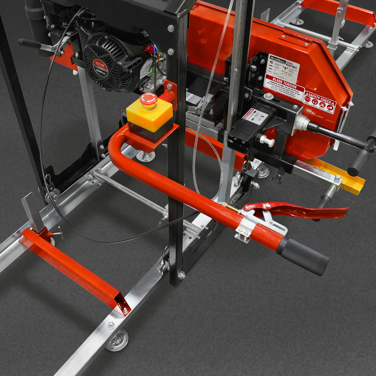 MechMaxx 22" Portable Sawmill, 224cc 7HP DUCAR Gasoline Engine, 18" Board Width, 13' Track Length, SM-22