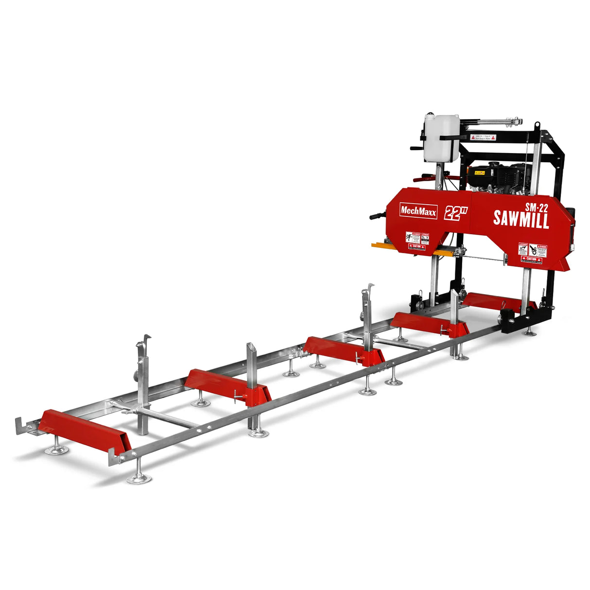 MechMaxx 22" Portable Sawmill, 274cc 8.1HP Gasoline Engine, 18" Board Width, 13' Track Length, SM-22