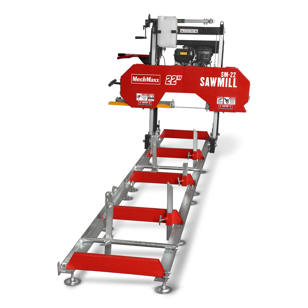 MechMaxx 22" Portable Sawmill, KOHLER 9.5hp 277cc Gasoline Engine, 18" Board Width, 13' Track Length, SM-22