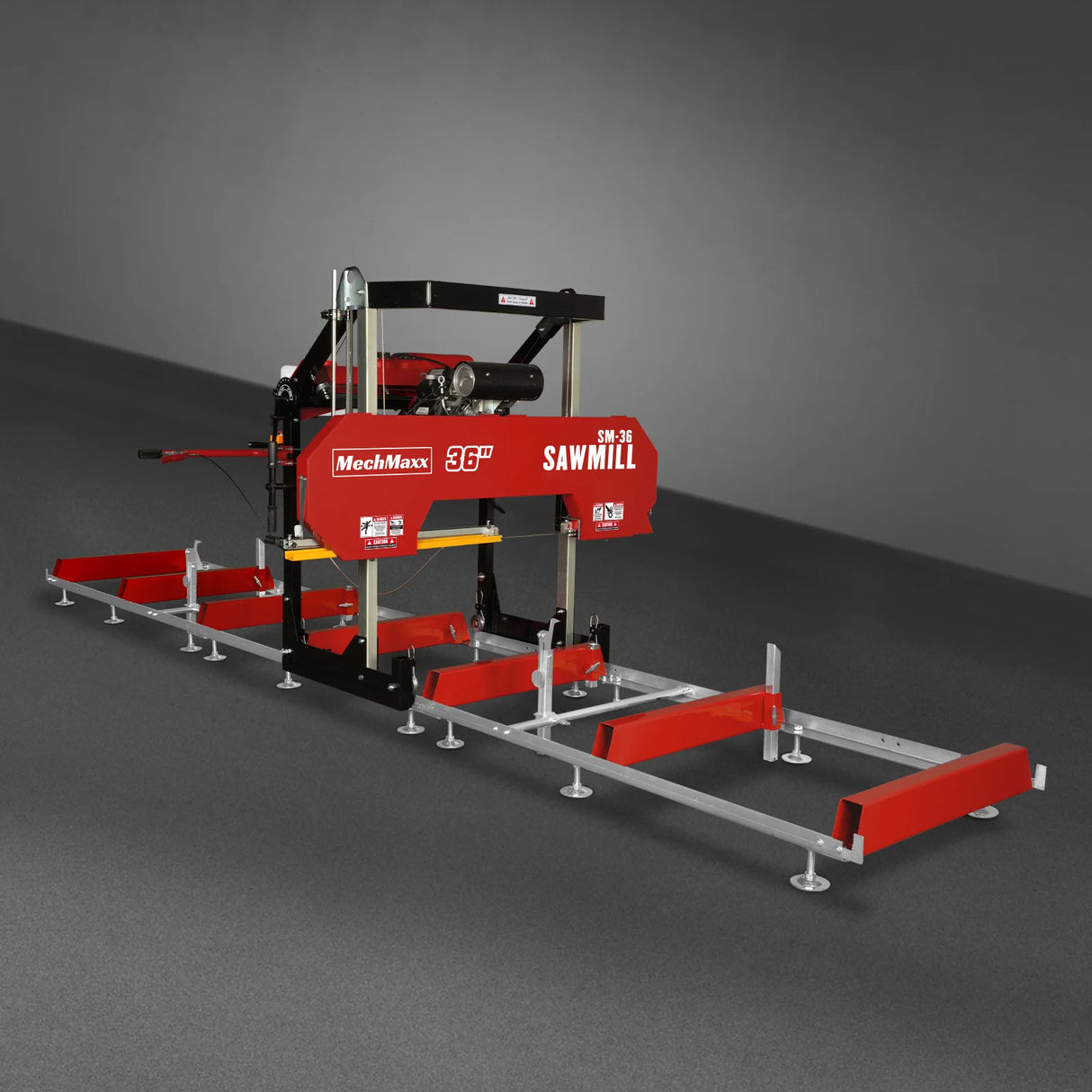MechMaxx 36" MAX Portable Sawmill, 25HP 688cc HONDA GX690 V-Twin Engine, 36" Board Width, 20' Track Length, (10 x Blades Included), SM-36HMAX