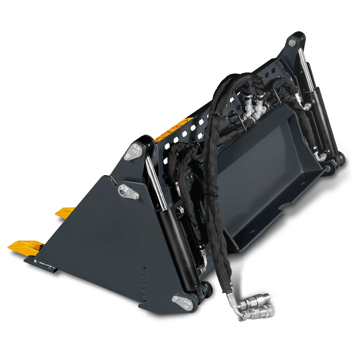 44" 4-In-1 Combo Mini Skid Steer Bucket Attachment With Quick Attach, Universal Mount