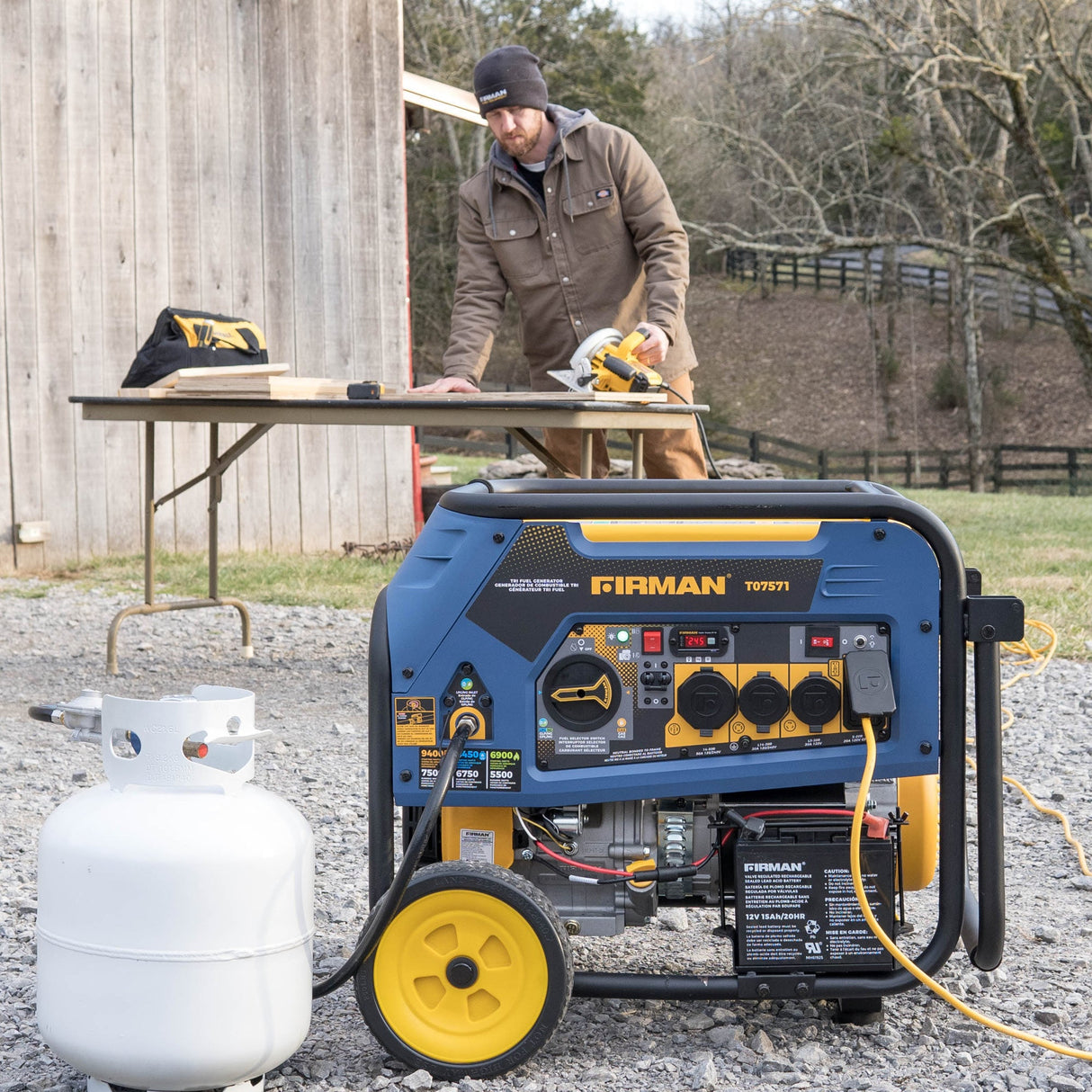 Tri Fuel 7500W Portable Generator Electric Start 120/240V
