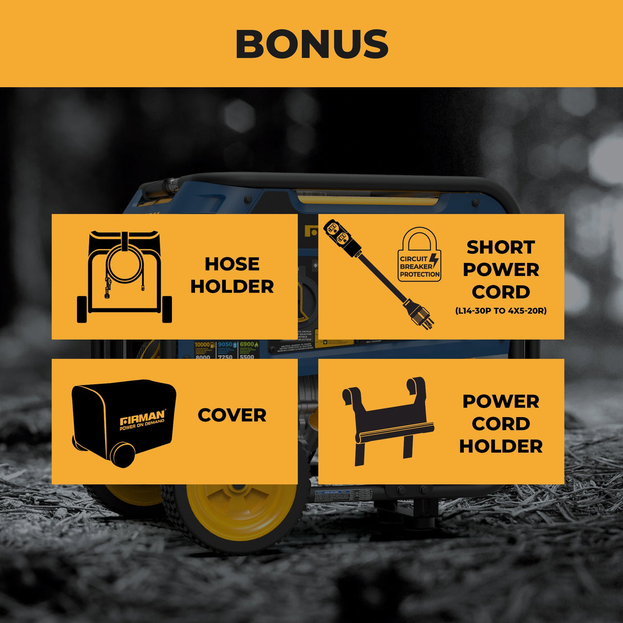 Tri Fuel 7500W Portable Generator Electric Start 120/240V