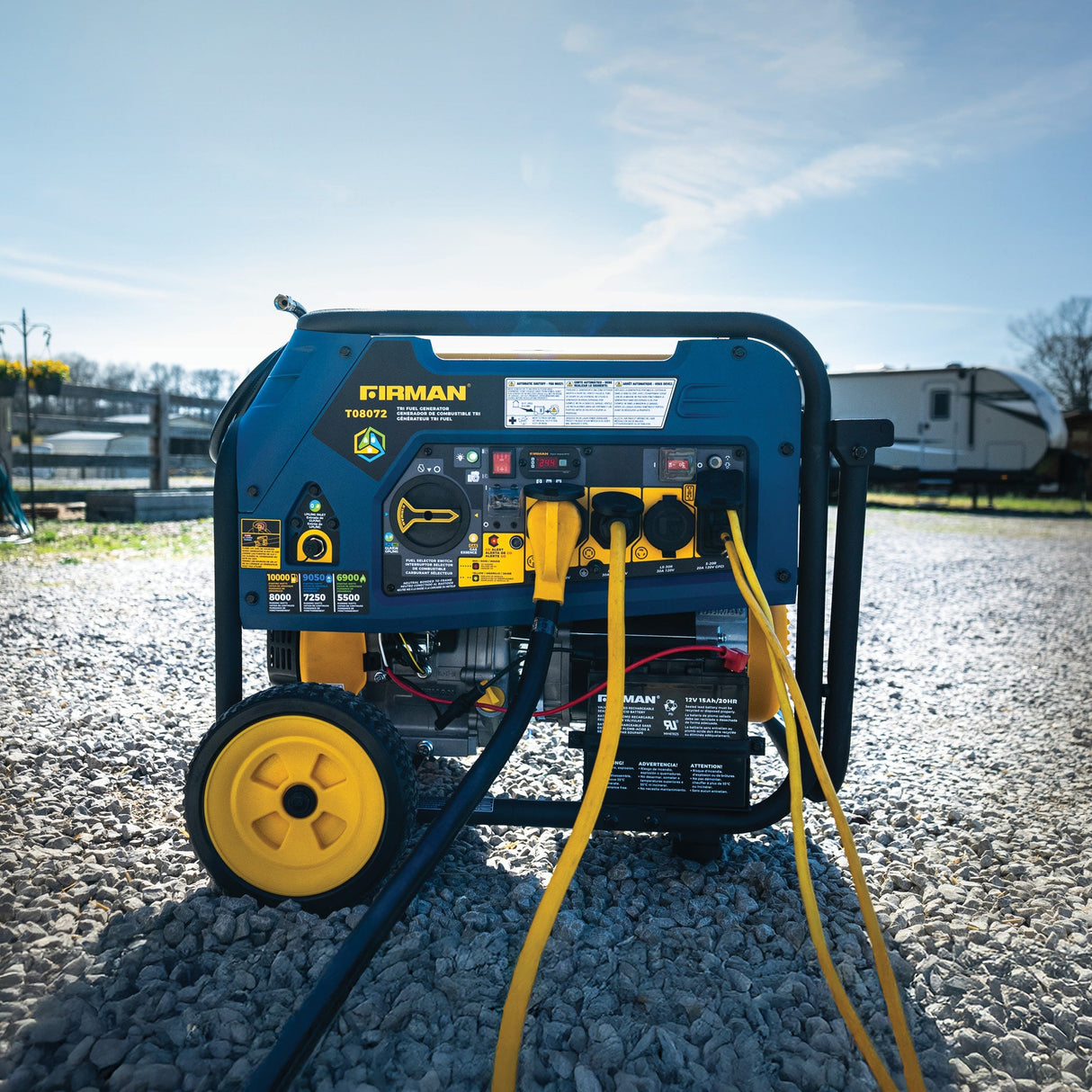 Tri Fuel 8000W Portable Generator Electric Start 120/240V with CO ALERT