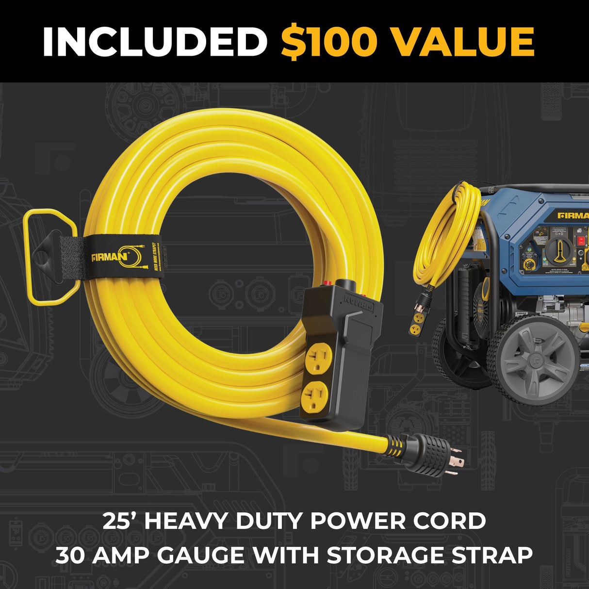 Tri Fuel Portable Generator 10000/8000W Electric Start With CO Alert