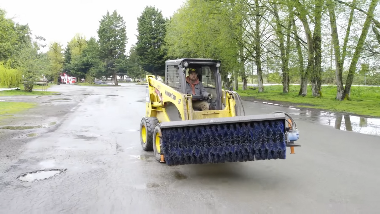 Ignite Attachments 72 in Skid Steer Hydraulic Angle Broom