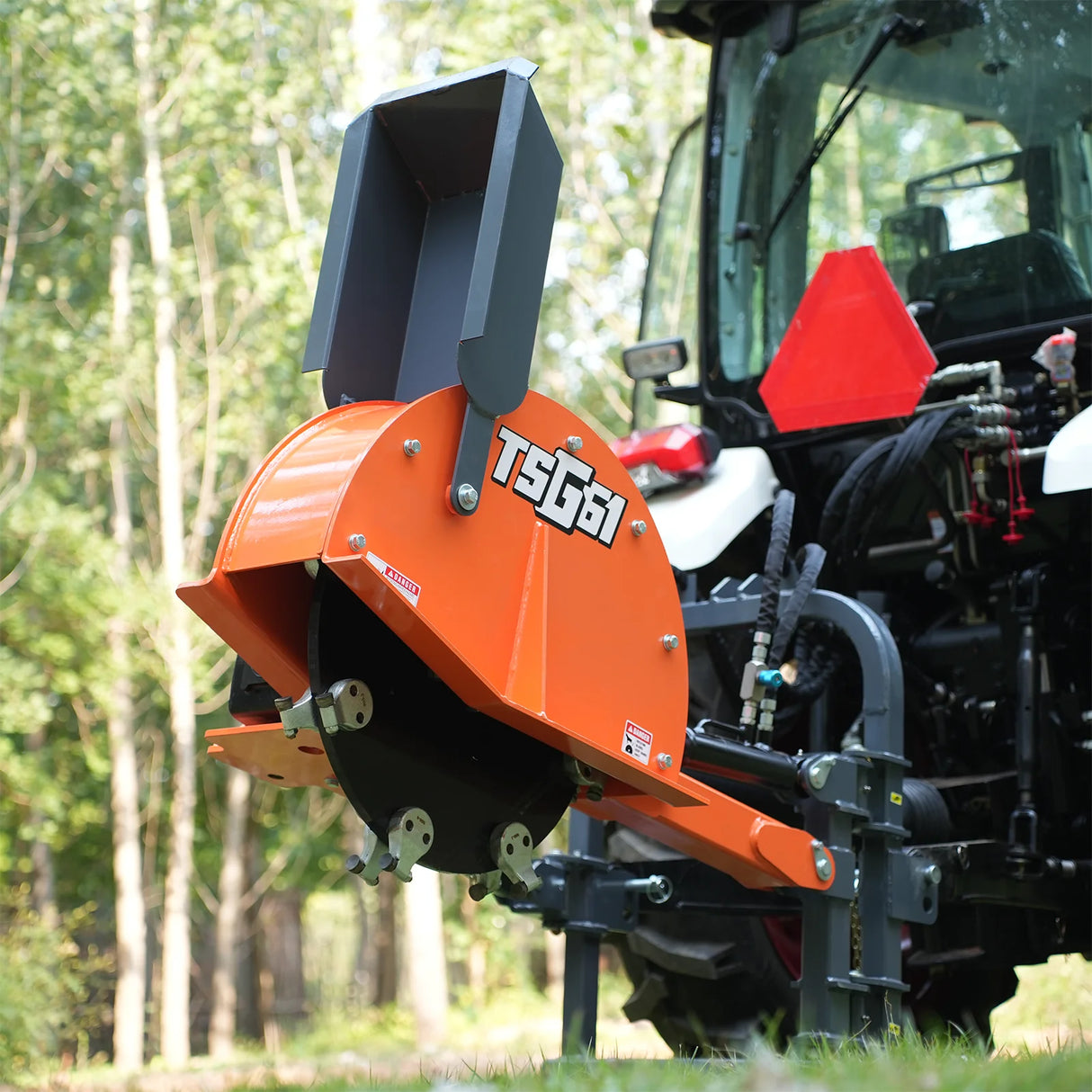 24'' Cutting Wheel Hydraulic Cylinders Stump Grinder, (PTO Shaft Included with Slip Clutch) , 35-60hp, TSG61