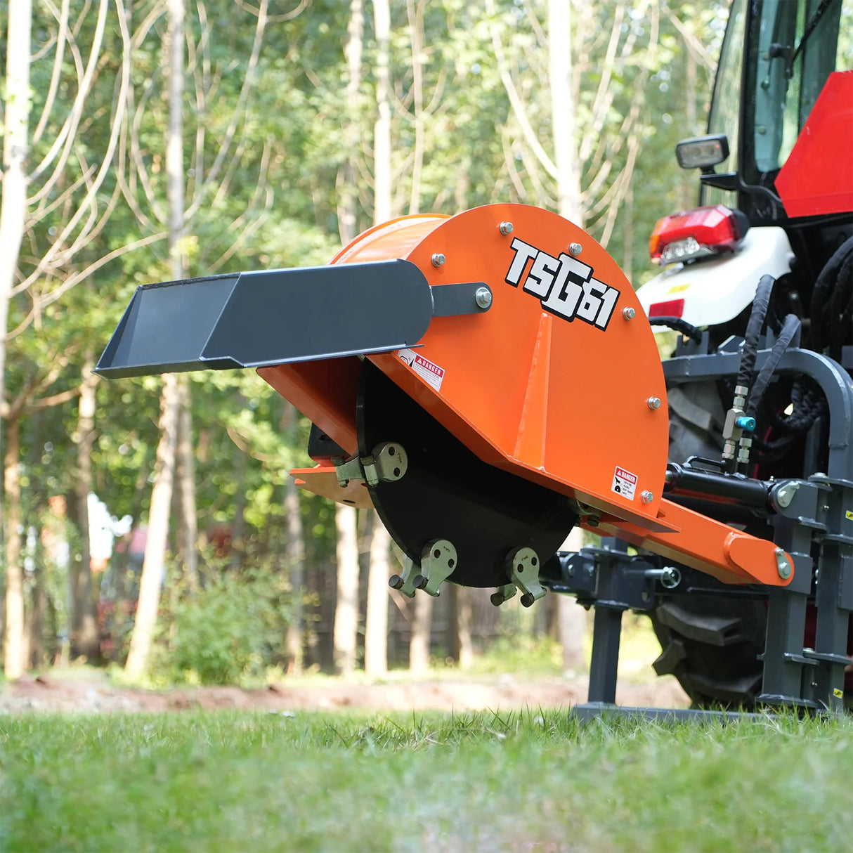 24'' Cutting Wheel Hydraulic Cylinders Stump Grinder, (PTO Shaft Included with Slip Clutch) , 35-60hp, TSG61