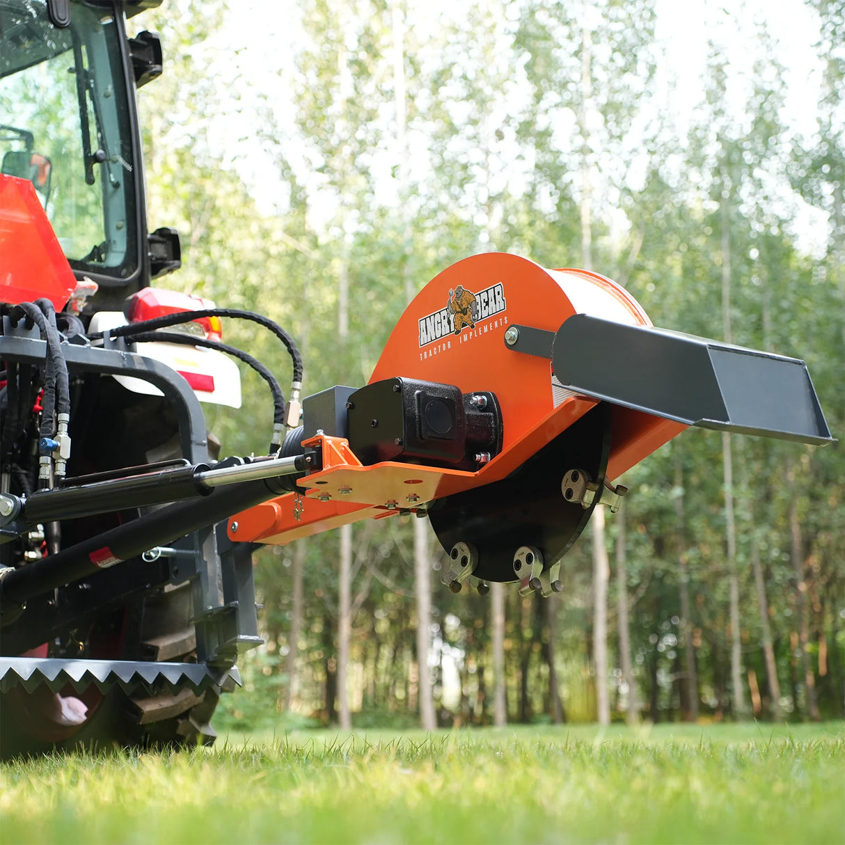 24'' Cutting Wheel Hydraulic Cylinders Stump Grinder, (PTO Shaft Included with Slip Clutch) , 35-60hp, TSG61