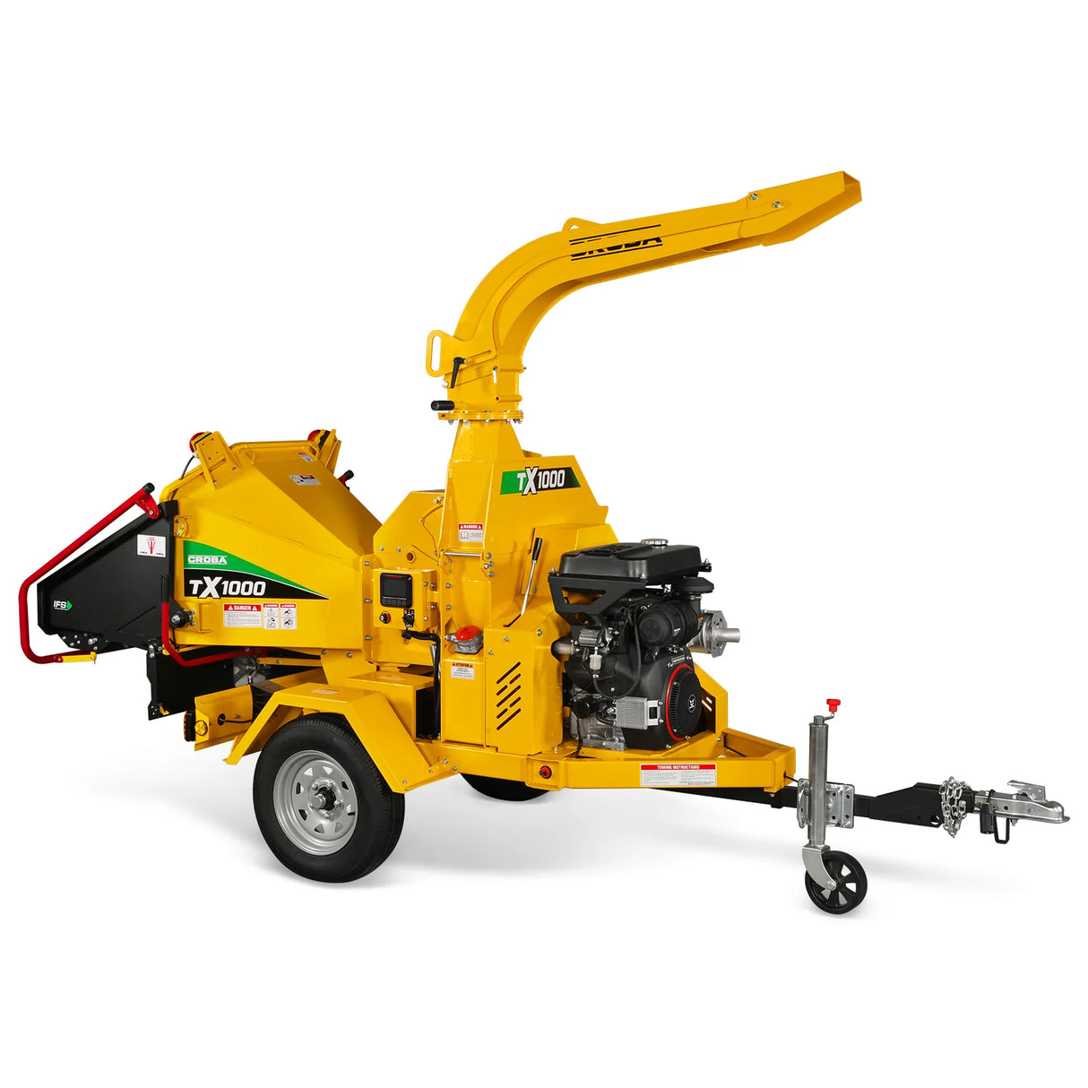 MechMaxx 35hp 1000cc ZONSEN E-Start 8 inch Gas Powered Commerical Wood Chipper with Intelligent Hydraulic Feeding System , CROBA TX1000