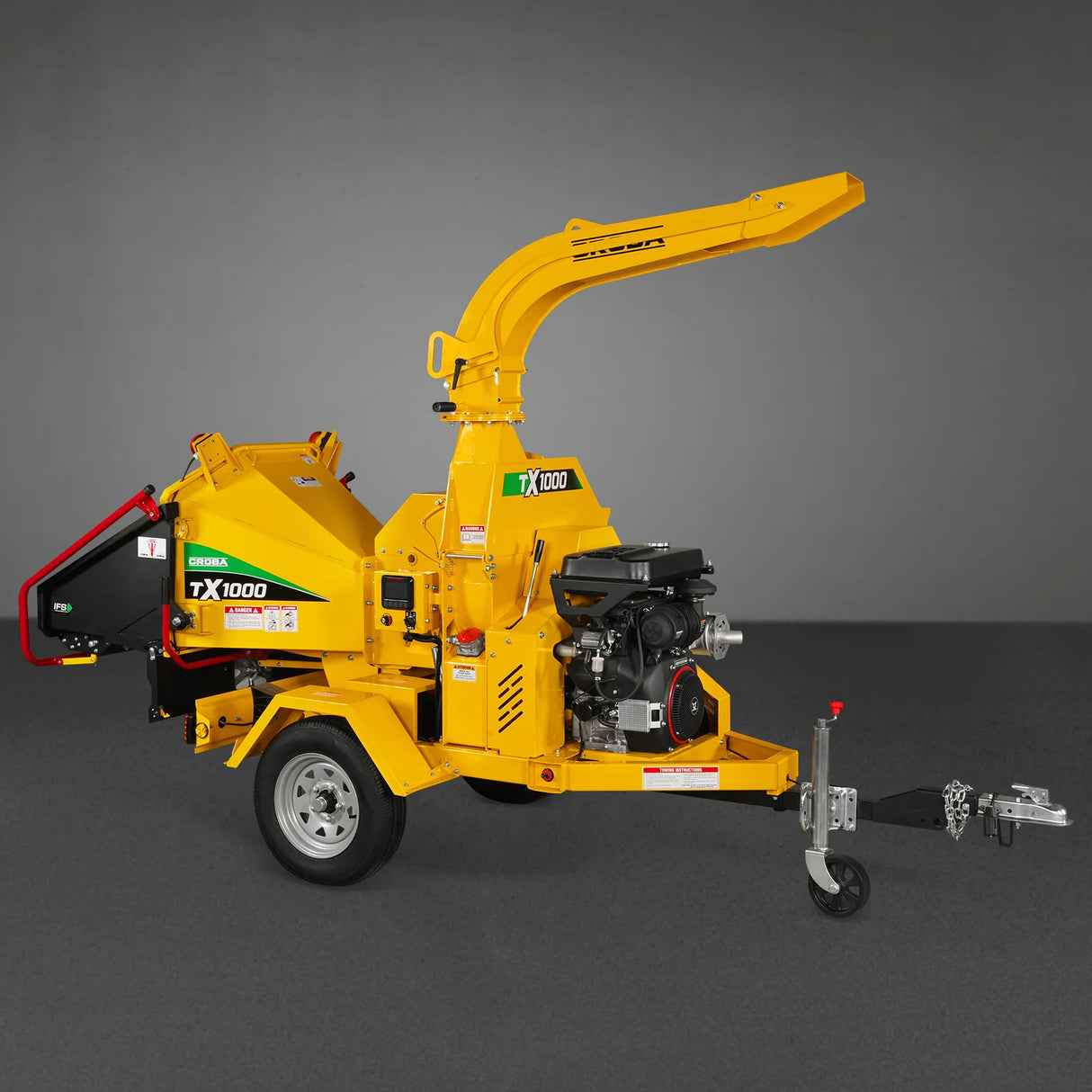 MechMaxx 35hp 1000cc ZONSEN E-Start 8 inch Gas Powered Commerical Wood Chipper with Intelligent Hydraulic Feeding System , CROBA TX1000