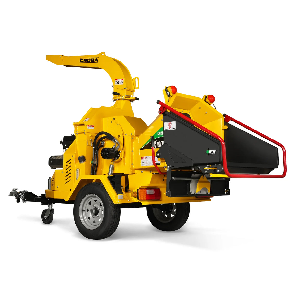 MechMaxx 35hp 1000cc ZONSEN E-Start 8 inch Gas Powered Commerical Wood Chipper with Intelligent Hydraulic Feeding System , CROBA TX1000