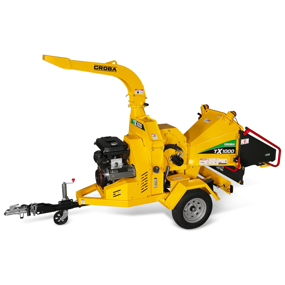 MechMaxx 35hp 1000cc ZONSEN E-Start 8 inch Gas Powered Commerical Wood Chipper with Intelligent Hydraulic Feeding System , CROBA TX1000
