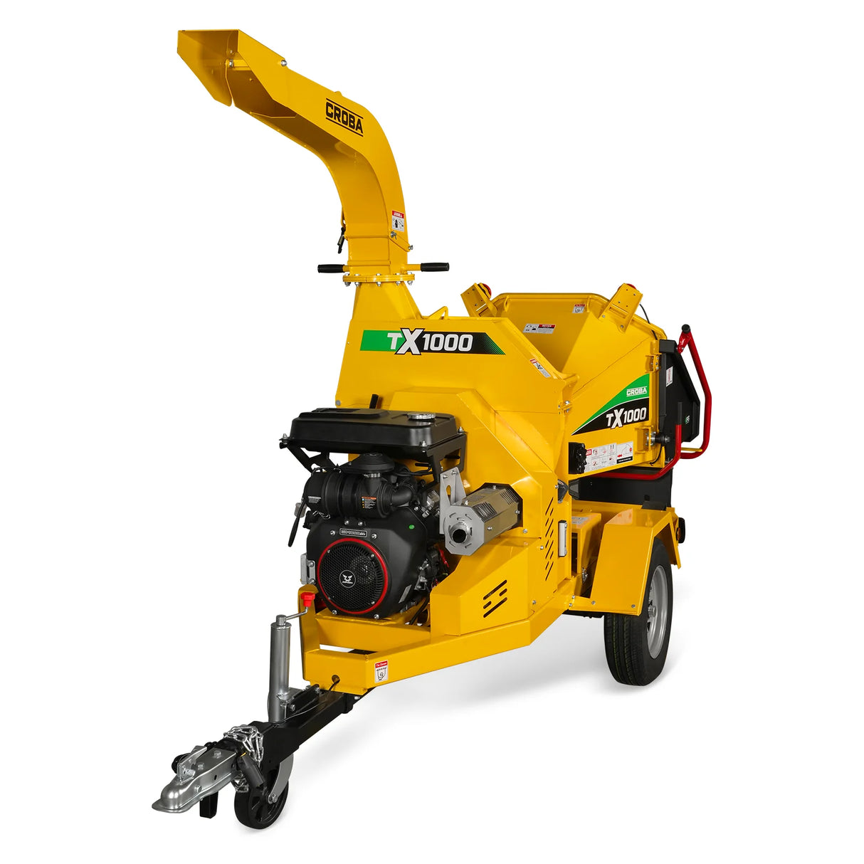 MechMaxx 35hp 1000cc ZONSEN E-Start 8 inch Gas Powered Commerical Wood Chipper with Intelligent Hydraulic Feeding System , CROBA TX1000