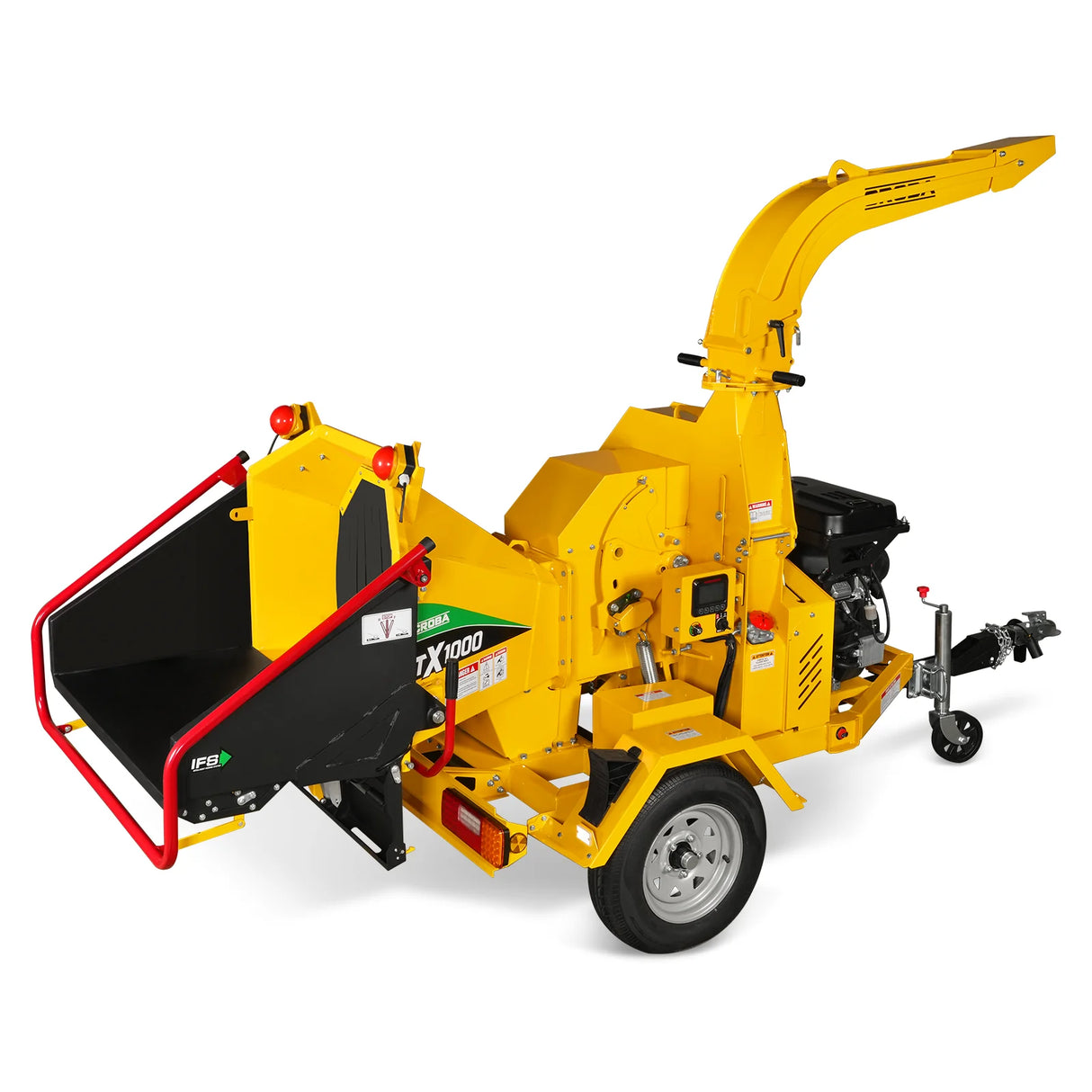 MechMaxx 35hp 1000cc ZONSEN E-Start 8 inch Gas Powered Commerical Wood Chipper with Intelligent Hydraulic Feeding System , CROBA TX1000
