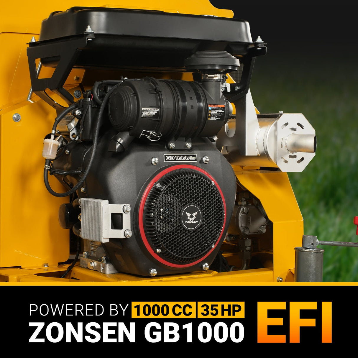 MechMaxx 35hp 1000cc ZONSEN E-Start 8 inch Gas Powered Commerical Wood Chipper with Intelligent Hydraulic Feeding System , CROBA TX1000