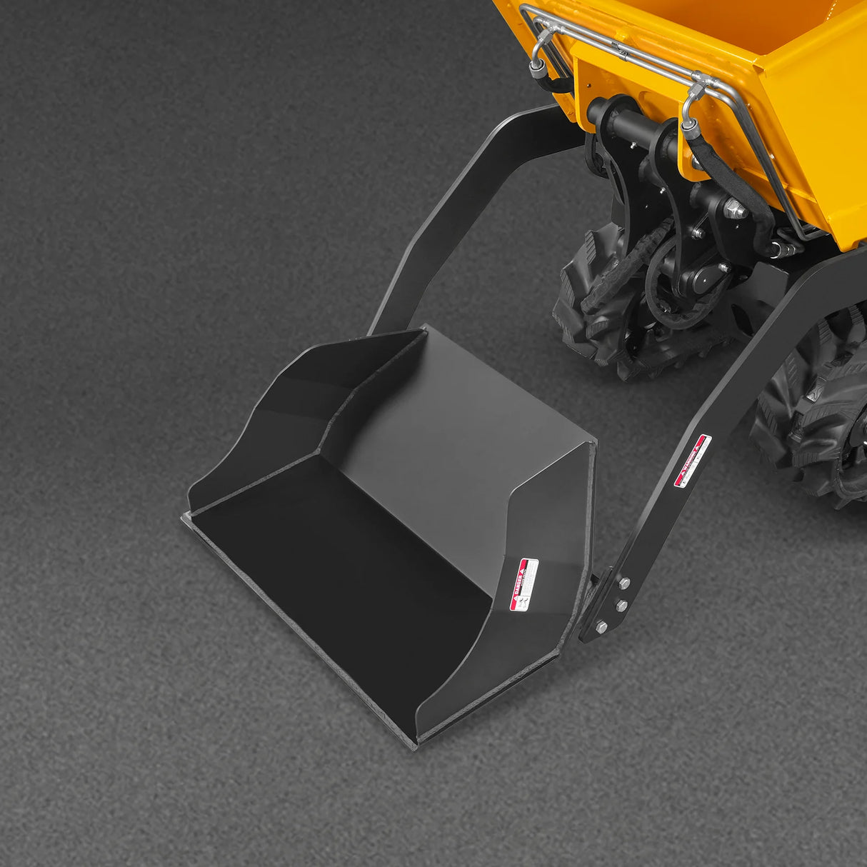 MechMaxx 1100lb 420cc E-start Gas Engine Stand-ON Hydraulic Track Dumper Hydraulic Tipping and Lifting with Self-Loading, T80HL