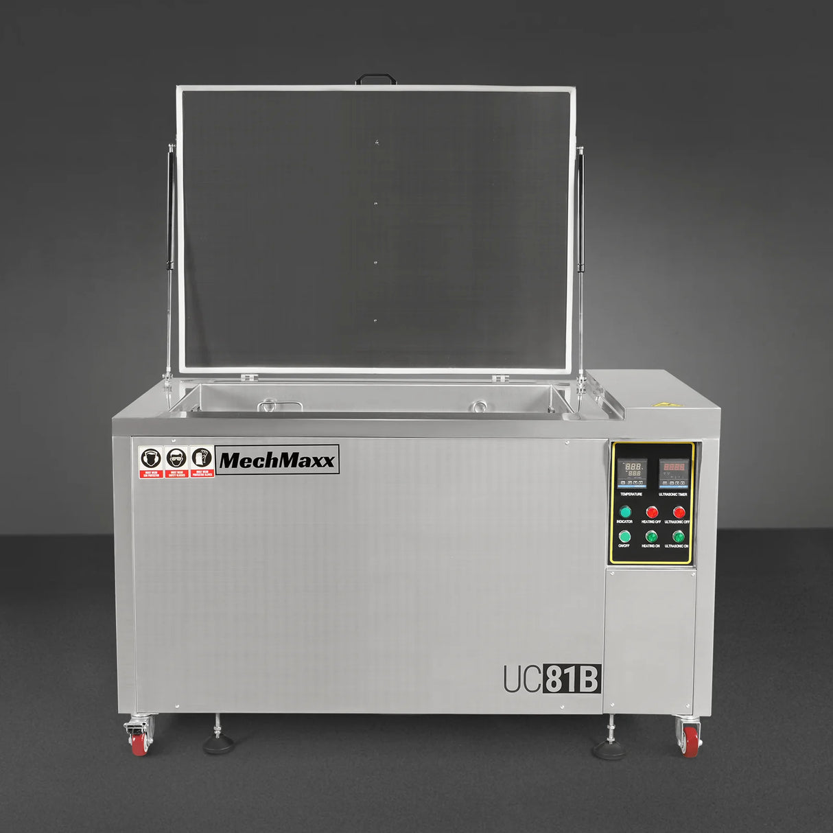 81 Gal / 308L Heavy Duty Industrial Ultrasonic Parts Washer, 28kHz 40 Transducers, SS304 Tank, 10kW Heater, 208–240V 3 Phase Power