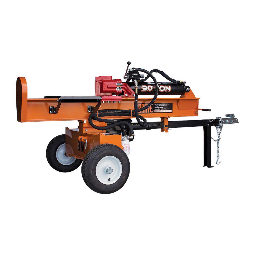 Brave Tow Behind Log Splitter 30-Ton Vertical/Horizontal Portable Gas with Honda GC190 Engine