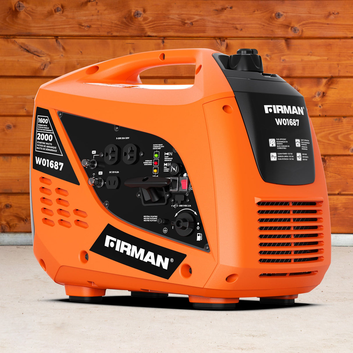 Gas Inverter Portable Generator 2000/1600W Recoil Start