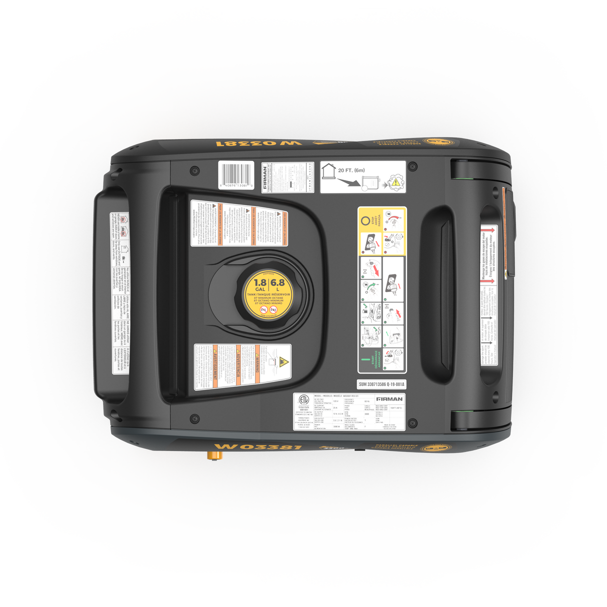 Gas Inverter Portable Generator 3650W Recoil Start