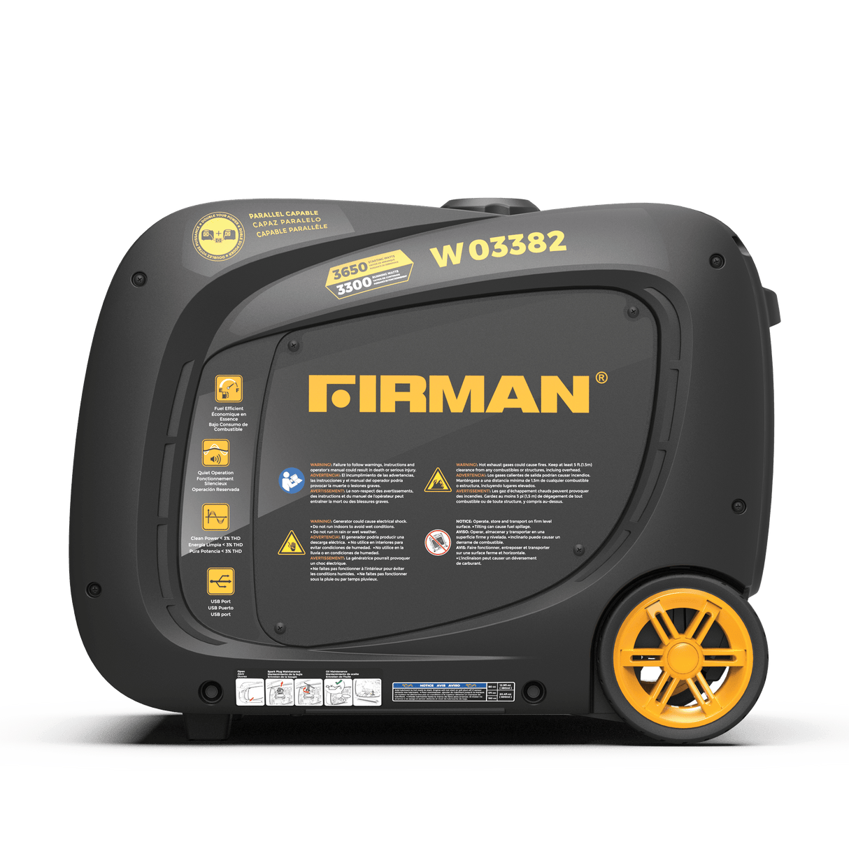 Gas Inverter Portable Generator 3650W Electric Start