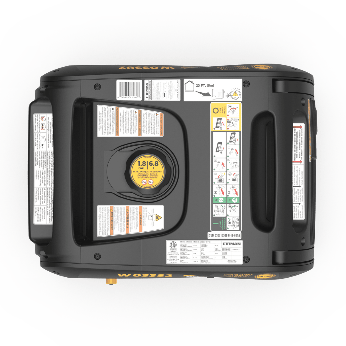 Gas Inverter Portable Generator 3650W Electric Start