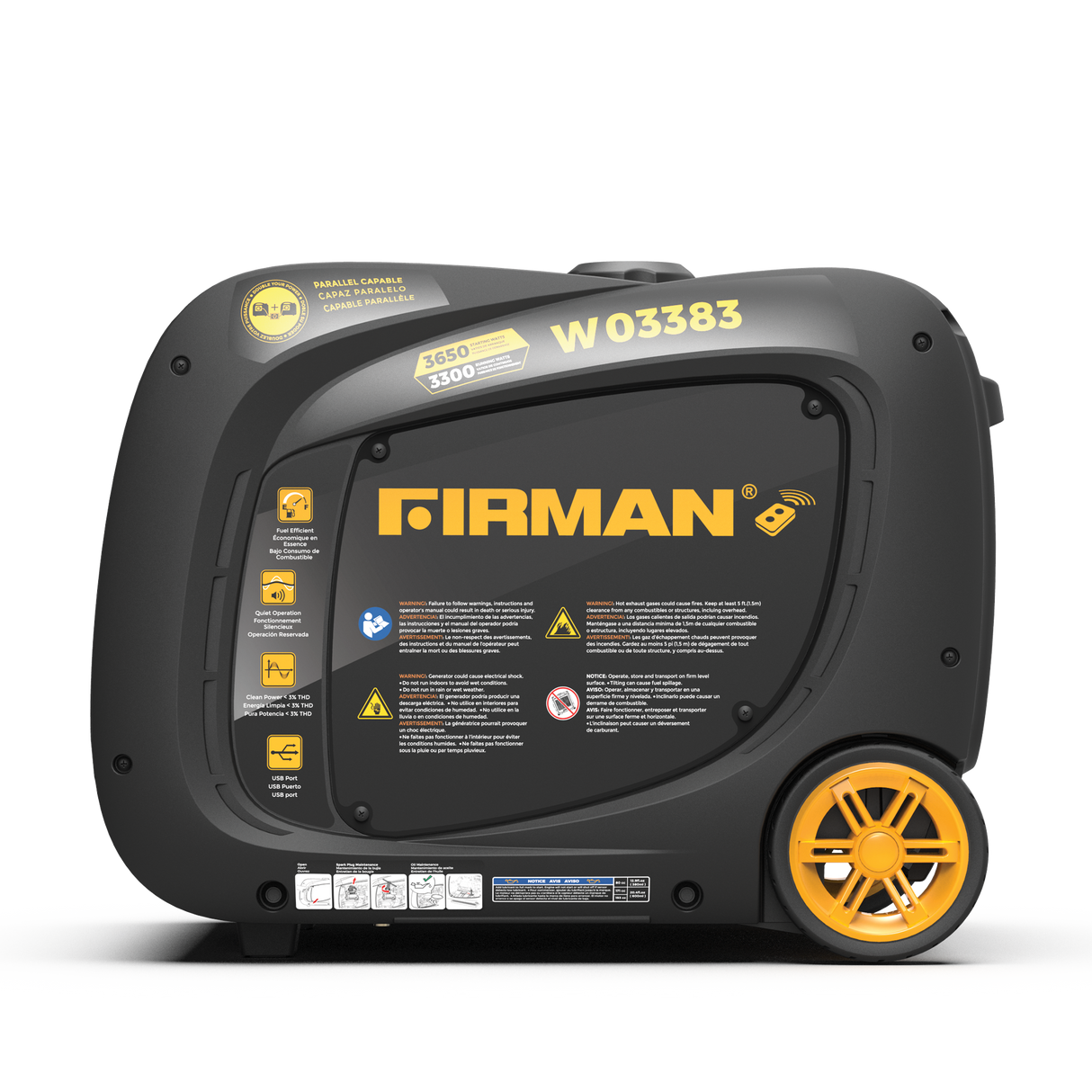 Refurbished Inverter Portable Generator 3650W Remote Start