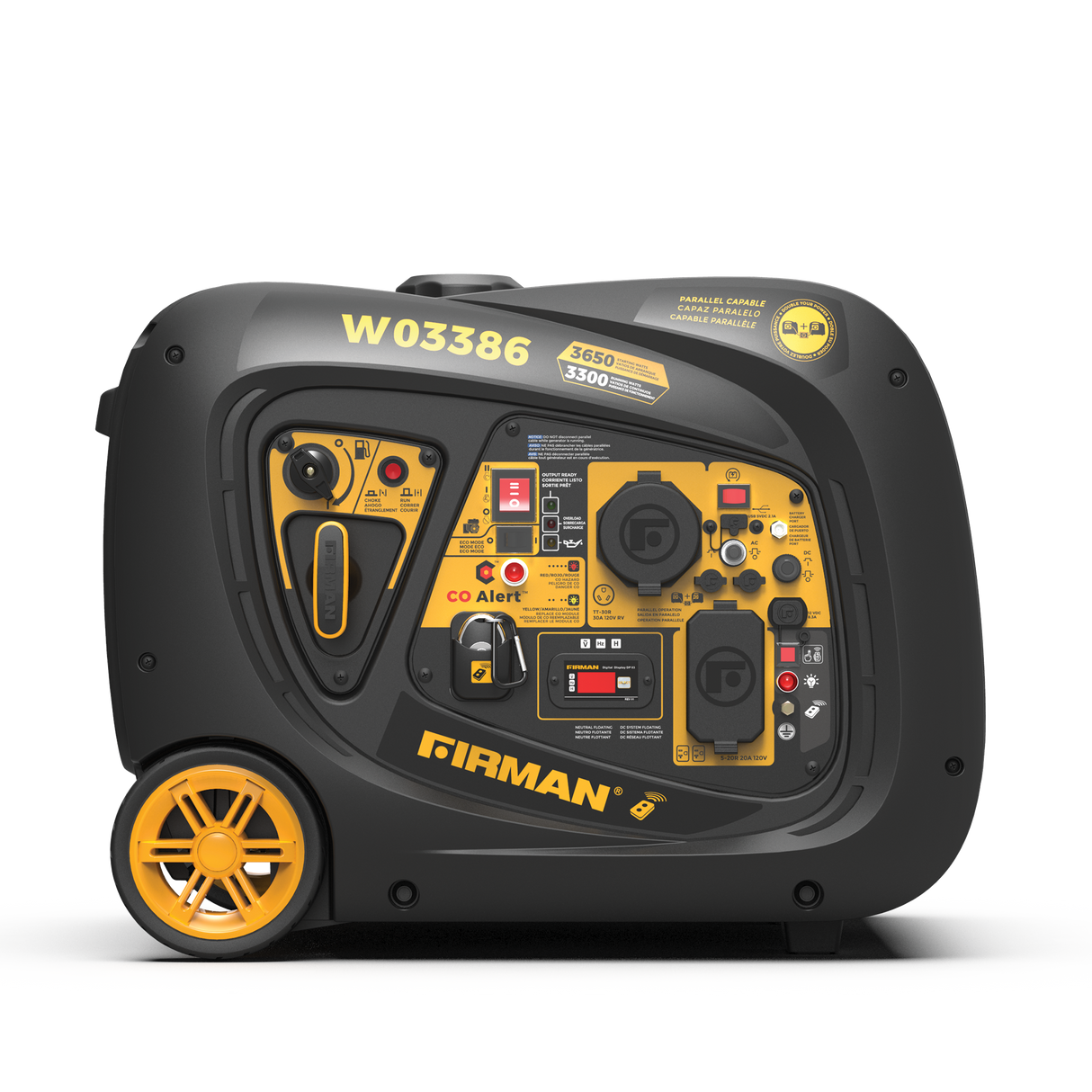 Refurbished Inverter Portable Generator 3650W Remote Start with CO ALERT
