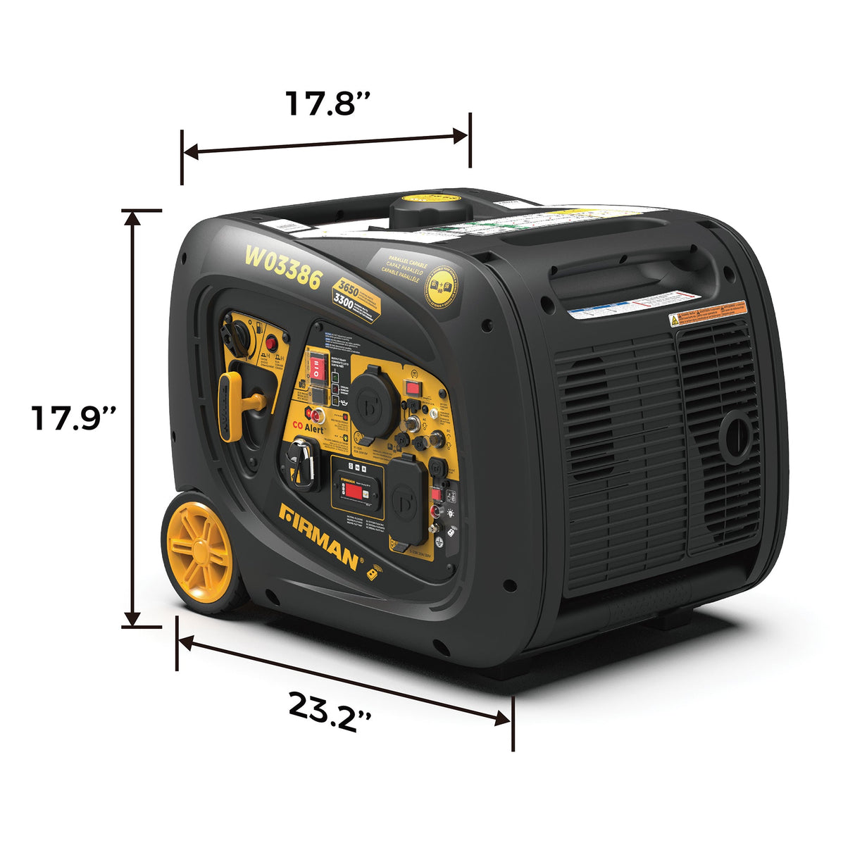 Refurbished Inverter Portable Generator 3650W Remote Start with CO ALERT