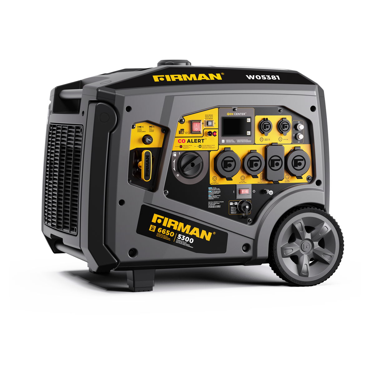 Gas Inverter Portable Generator 6650/5300 Watt 120/240V CO Alert