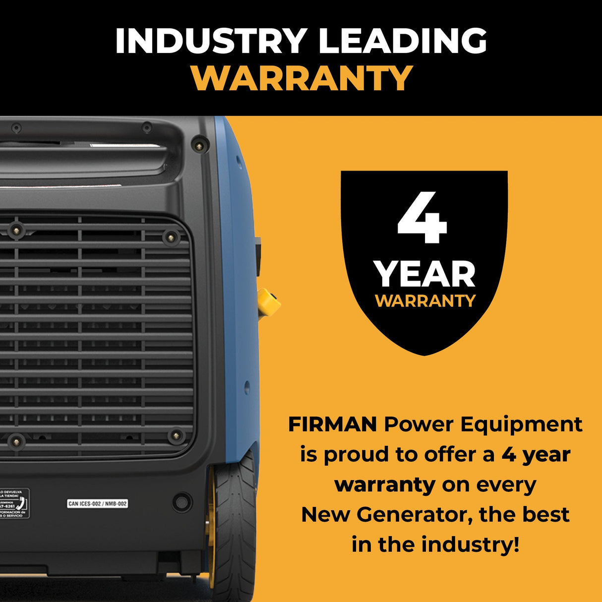 Dual Fuel Inverter Portable Generator 4125W Electric Start with CO ALERT