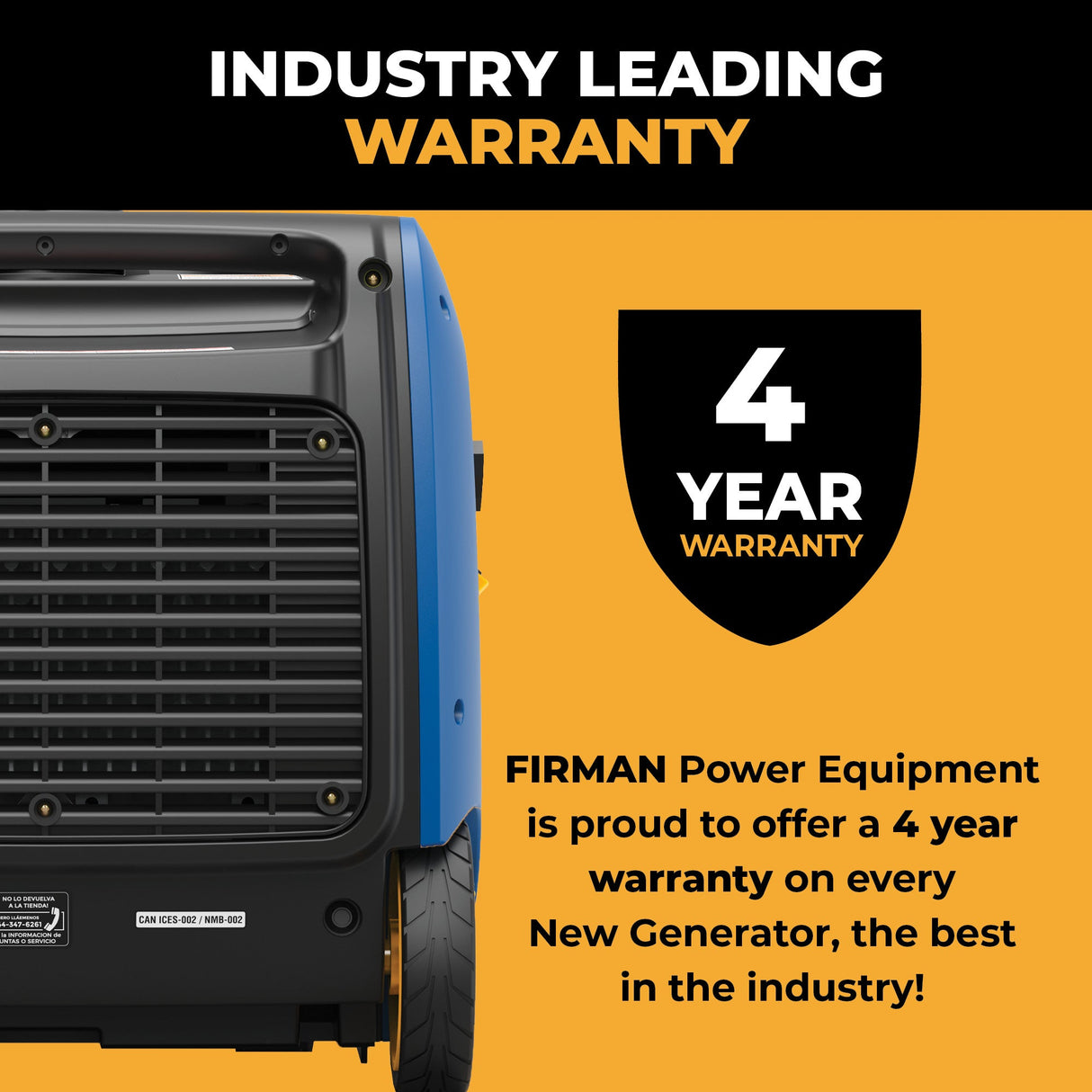 Dual Fuel Inverter Portable Generator 4000W Electric Start with CO ALERT